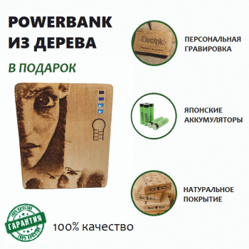 Деревянный PowerBank Деревянный PowerBank