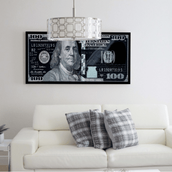 Картина 100 Dollars Silver and Black Картина 100 Dollars Silver and Black