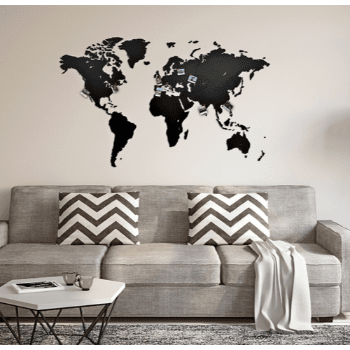 Карта мира "Wall Decoration Black" 130 x 78 cm Карта мира "Wall Decoration Black" 130 x 78 cm