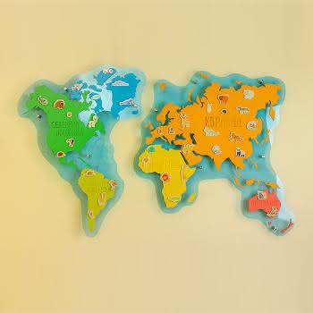 Карта мира Магнитная Детская Карта мира Магнитная Детская