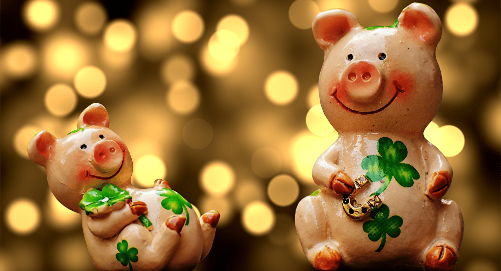 символ года - жёлтая свинья