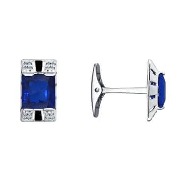 синие запонки