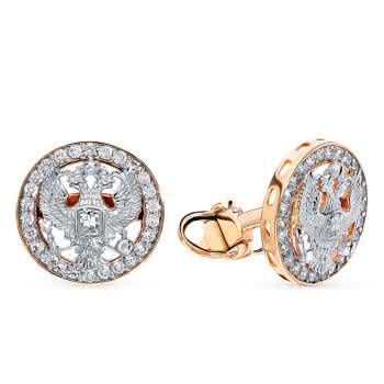 запонки с фианитами