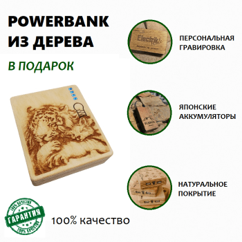 Деревянный PowerBank Деревянный PowerBank