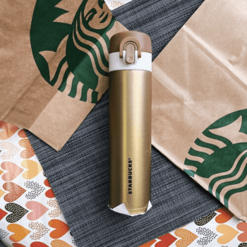Металлическая термокружка STARBUCKS Dispenser Golden 355 ml Металлическая термокружка STARBUCKS Dispenser Golden 355 ml